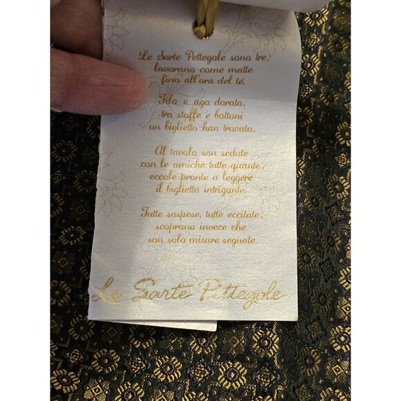 Le Sarte Pettegold Shimmery Gold Silk Blouse Made In Italy Boho NWT Size 44 - Picture 6 of 15